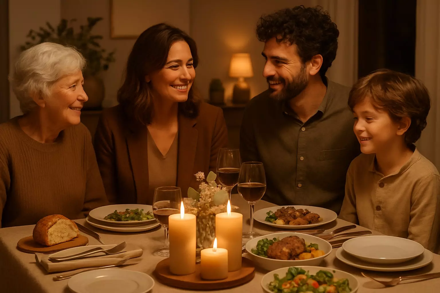 Elegant dinner setting